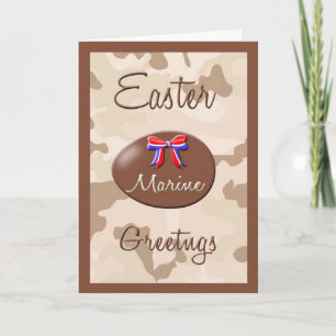 Military Marine Chocolate Egg Easter Card