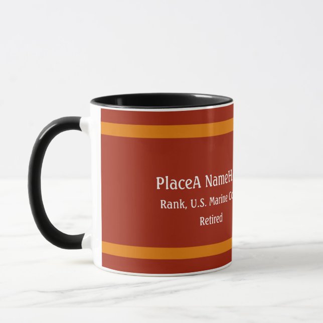 Military Marine Corps Defense emblem personalize Mug (Left)
