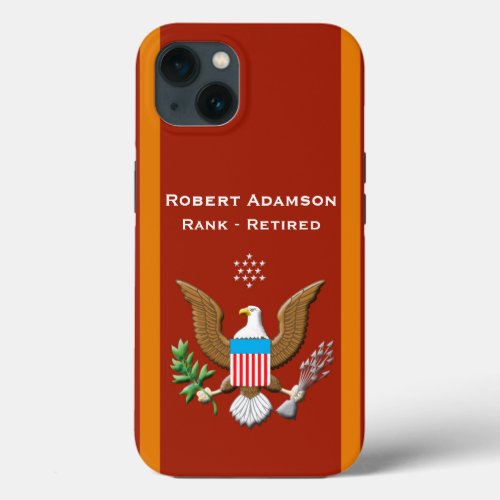 Military Marine Defense emblem personalize iPhone 13 Case