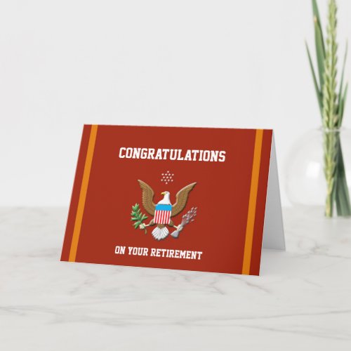 Military Marine Retirement-2 Colors Defense emblem