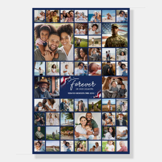 Military Memorial 50 Photo Collage Foam Board