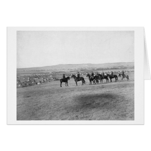 Military Men Survey a Distant Lakota Camp (Front Horizontal)