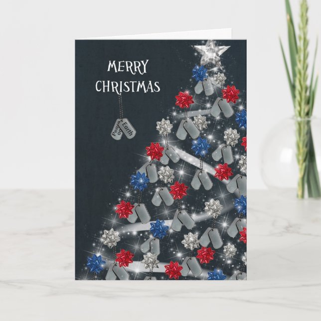 Military Merry Christmas Holiday Card (Front)