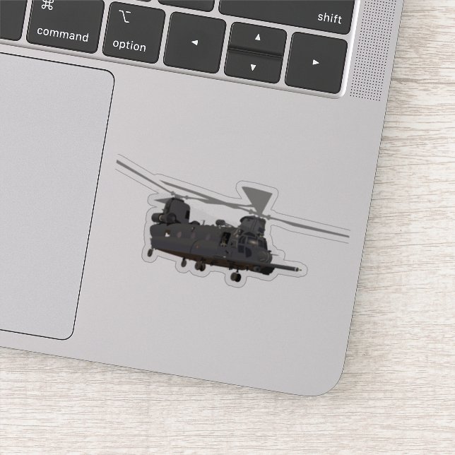 Military MH-47 Chinook Helicopter Sticker (Detail)