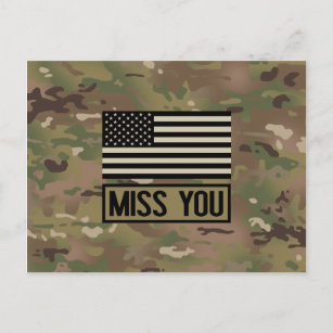 Military - Miss You Postcard