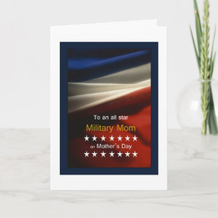 Military Mom - American Flag and Poem Mother's Day Card