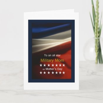 Military Mom - American Flag And Poem Mother's Day Card by BridesToBe at Zazzle