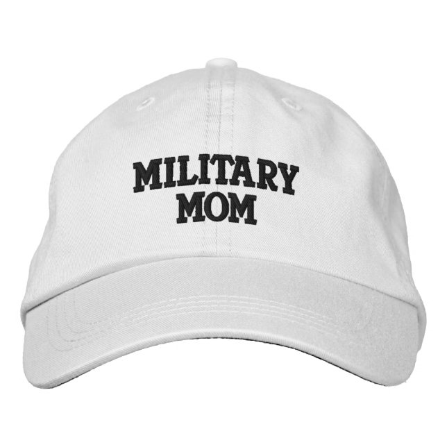 MILITARY MOM EMBROIDERED BASEBALL CAP (Front)