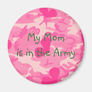 Military Mom Pink Camouflage Magnet