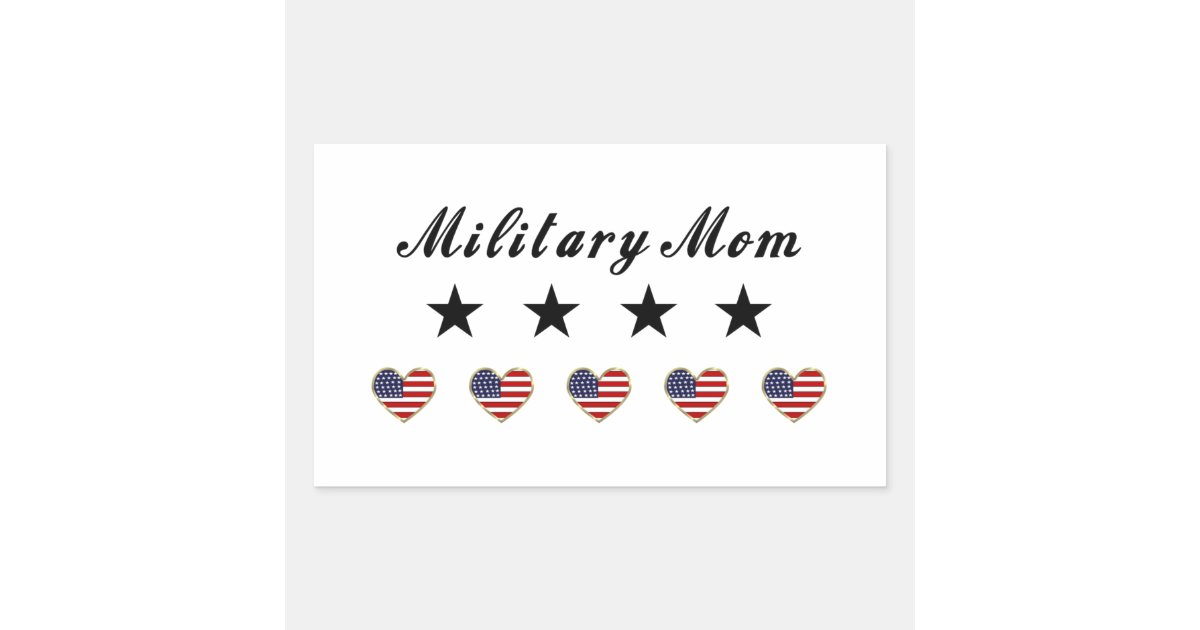 Military Mom Rectangular Sticker Zazzle
