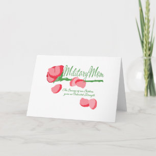 Military Mom Rose Card