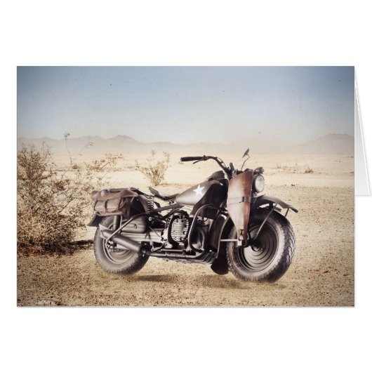 Military Motorcycle (Front Horizontal)