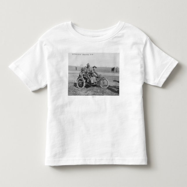 Military Motorcycle with Sidecar and Machine Gun Toddler T-shirt (Front)