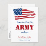 Military Moving PCS Move We've Moved USA Flag Announcement Postcard