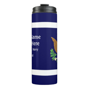 Military Navy Defense emblem personalize Thermal T Tumbler