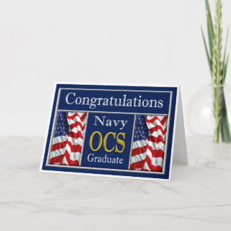 Military Navy OCS Graduation Congratulations Card