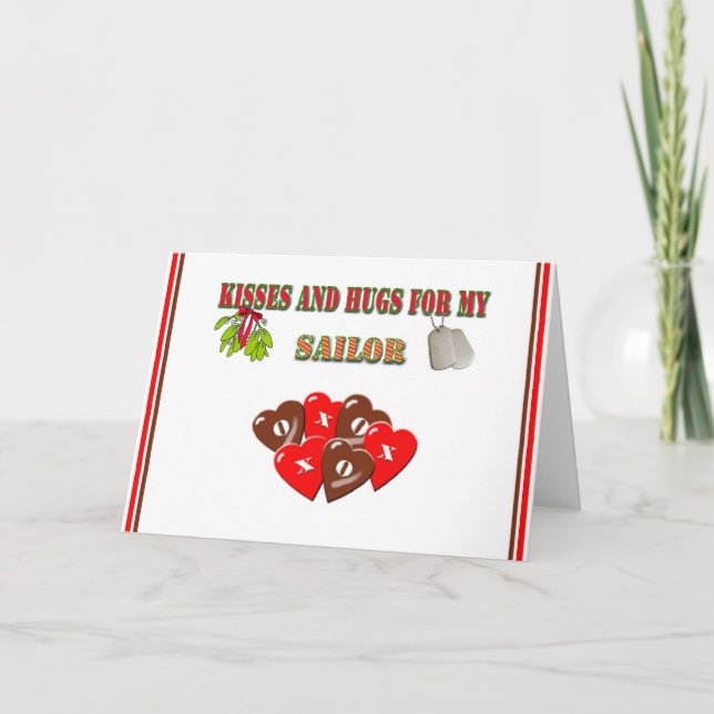 Military Navy Sailor Christmas Holiday Card (Front)