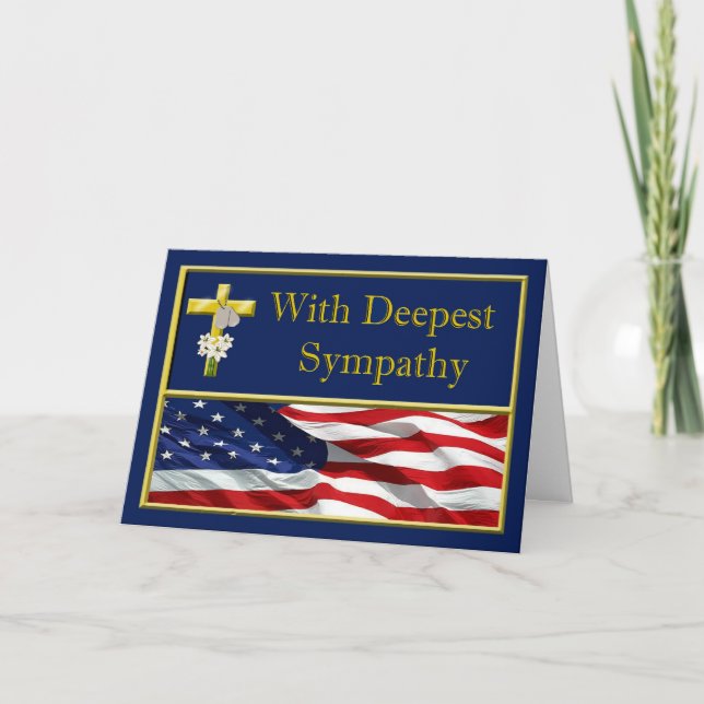 Military Navy Sympathy Card (Front)