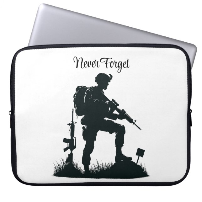 Military Never Forget Tribute Laptop Bag (Front)