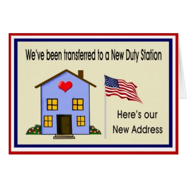 Military New Home Address Card Military New Home Address Card