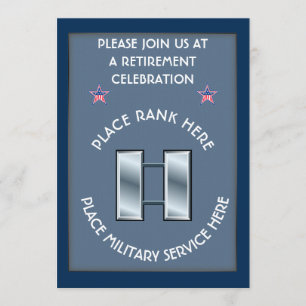 Military O3 Retirement Invitation