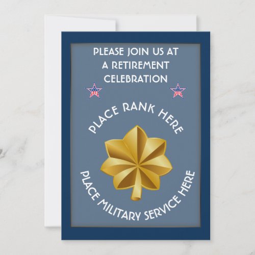 Military O4 Retirement Invitation