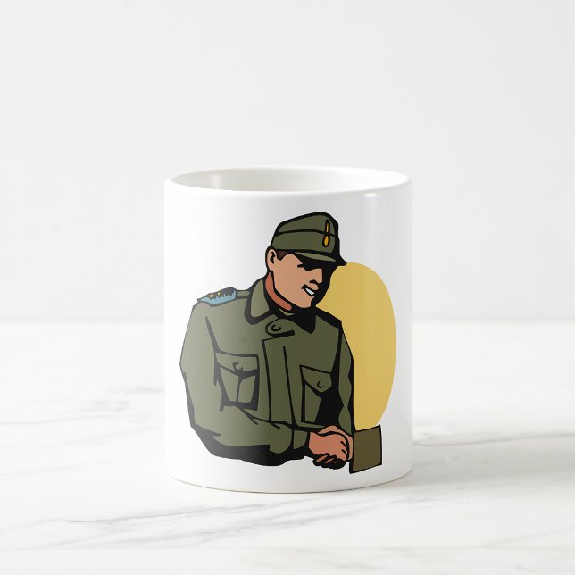 Military Officer Retro Army Soldier  Coffee Mug (Creator Uploaded)