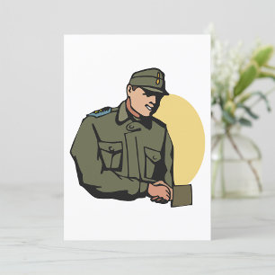 Military Officer Retro Army Soldier Invitation