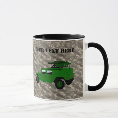 Military Offroad Truck Tow Missile Launcher Mug