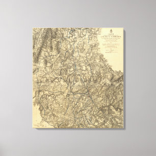 Military Operations of the Atlanta Campaign Canvas Print