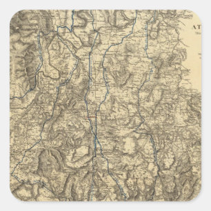 Military Operations of the Atlanta Campaign Square Sticker