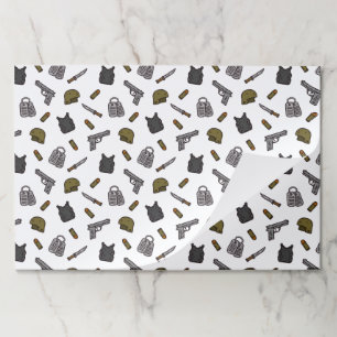 Military Paper Placemats, Army Soldier Table Mats