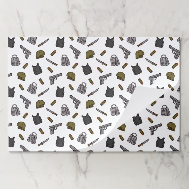 Military Paper Placemats, Army Soldier Table Mats (Folded)