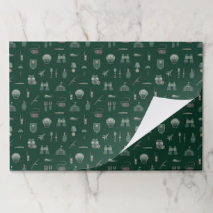 Military Paper Placemats, Patriotic Army Pad
