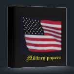 Military papers binder<br><div class="desc">A great storage idea for important paperwork original photography by Ruth Jolly.The text is fully customizable to meet your needs.</div>