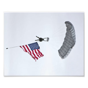 Military Parachute Guy Photo Print
