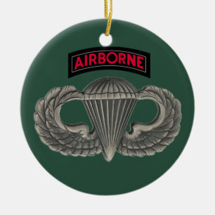Military Parachutist Ceramic Ornament