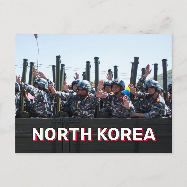 Military Parade In North Korea Postcard (Front)