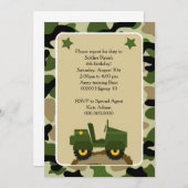 Military party invitation Camuflage Soldier (Front/Back)