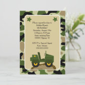 Military party invitation Camuflage Soldier (Standing Front)