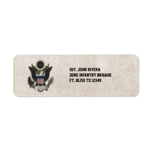 Military Patriotic Eagle Logo Seal Label