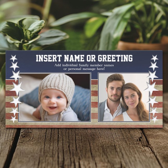 Military / Patriotic Photo Card (Custom Holiday Photo Card)