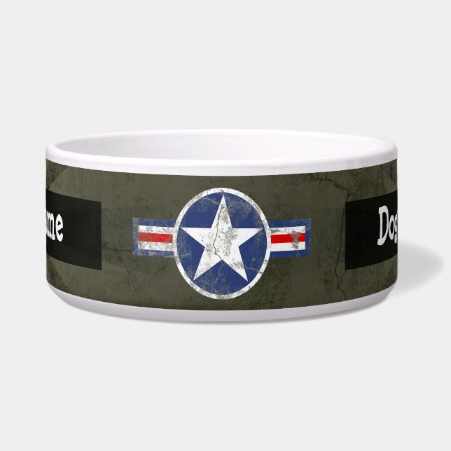 Military Patriotic Vintage Star Bowl (Front)