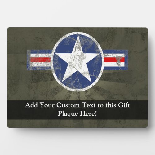 Military Patriotic Vintage Star Plaque