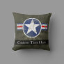 Military Patriotic Vintage Star Throw Pillow