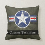 Military Patriotic Vintage Star Throw Pillow
