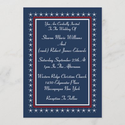 Military Patriotic Wedding Invitations