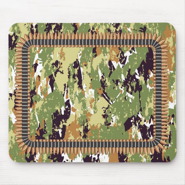 Military Pattern with Bullet Mouse Pad (Front)