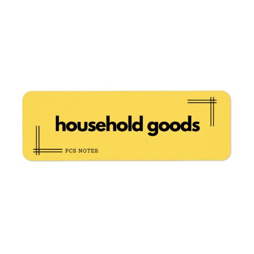 Military PCS Move Labels _ Household Goods