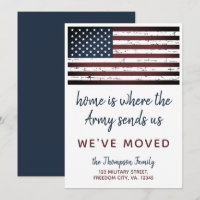 Military PCS Move We've Moved Army American Flag A